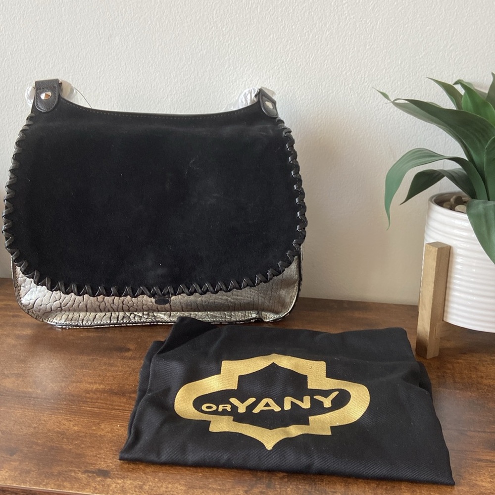 New OrYany Black and Silver Women's Crossbody Bag & Dust Bag